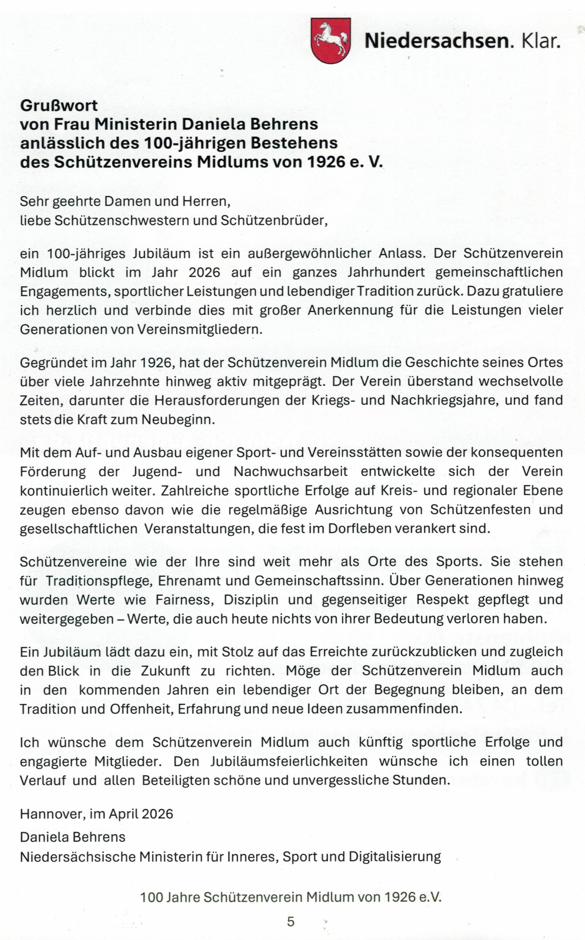 Grußwort 100 DB