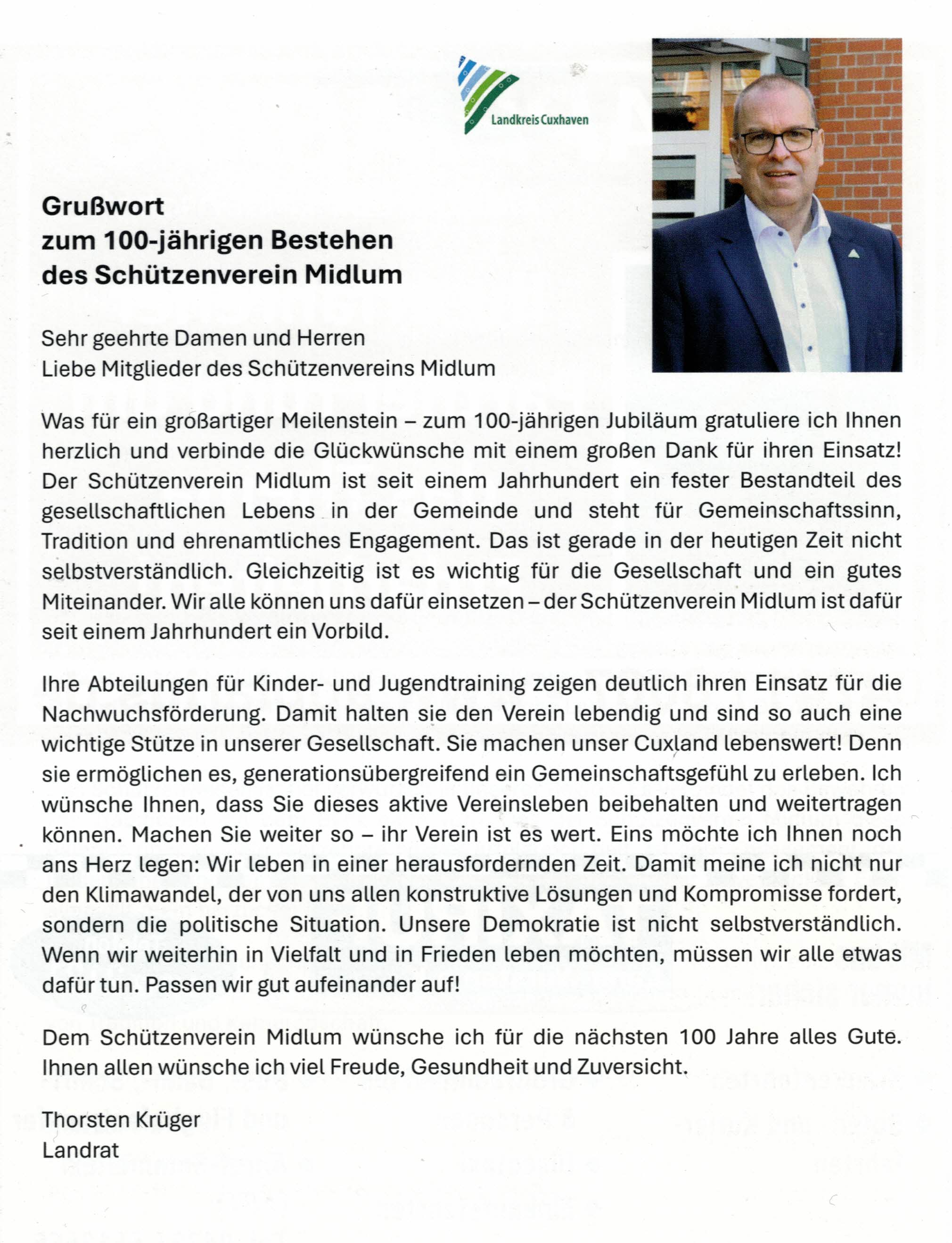 Grußwort 100 LR